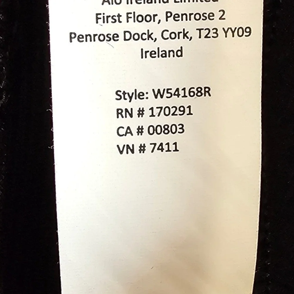Alo Yoga Black Micro Corduroy Dreamer Wide Leg Trousers Pants Large L
